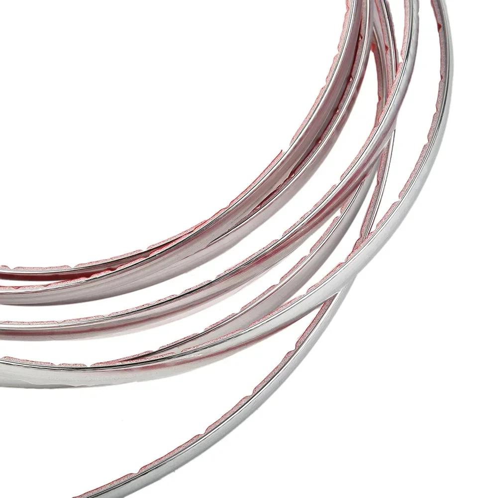 Bilkasse Dekorlist Sølv Krom Dørkantlister Autostøtfanger Dekorlist 6mm*3m Kromstyling