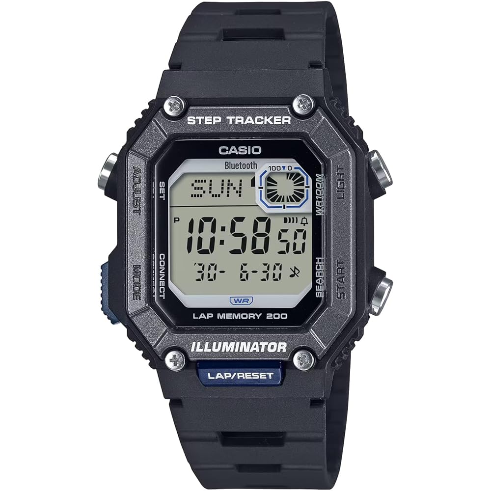 

Casio WS-B1000-1AV Bluetooth Digital Watch Step Tracker Men s Black Mobile Link