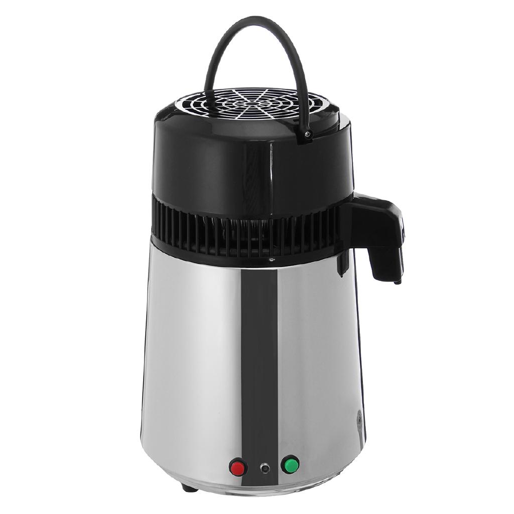 750W Stainless Steel Distilled Water Machine Portable Two-button Household Water Filter 4L With Over-temperature Function