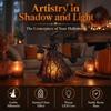Warm Soft Light Desktop Lamp Wizard Silhouette Decorative Ornament Halloween Decor  Indoor Space