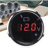 Marine LED Voltmeter, 2 Zoll 316 Edelstahl Batteriewechselspannungsanzeige LED Digitalanzeige IP67 Smart Alarm Universell für Auto Boot Auto, Rotes Warnlicht