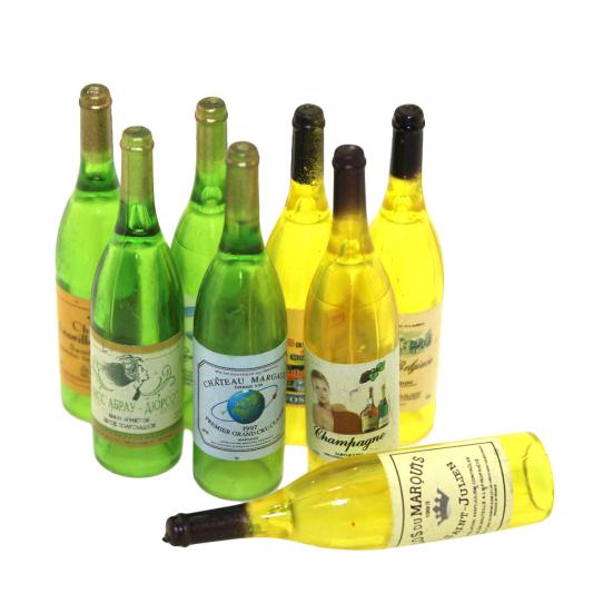 3 stk Miniatyr dukkehus Fairy Garden Simulert tom rødvinsflaske Barneleke