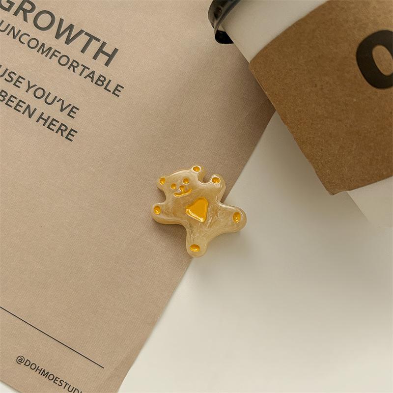 Adorable Cartoon Heart Bear Hair Tie & Band Set