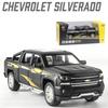 1/32 Scale Car Model For Silverado 4x4, Diecasts Model Car Toy Vehicles with Sound Lights, Pull Back Kids Toys Car Christmas