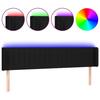 3123498 vidaXL LED Headboard Black 203x16x78-88 Cm Fabric