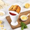 Fries Shelf Holder Assorted Sauce Chips Dip Snack Cone Stand Plastic Dip Cup Two Cup-Mouth Tableware Tray Container Kitchen Tool