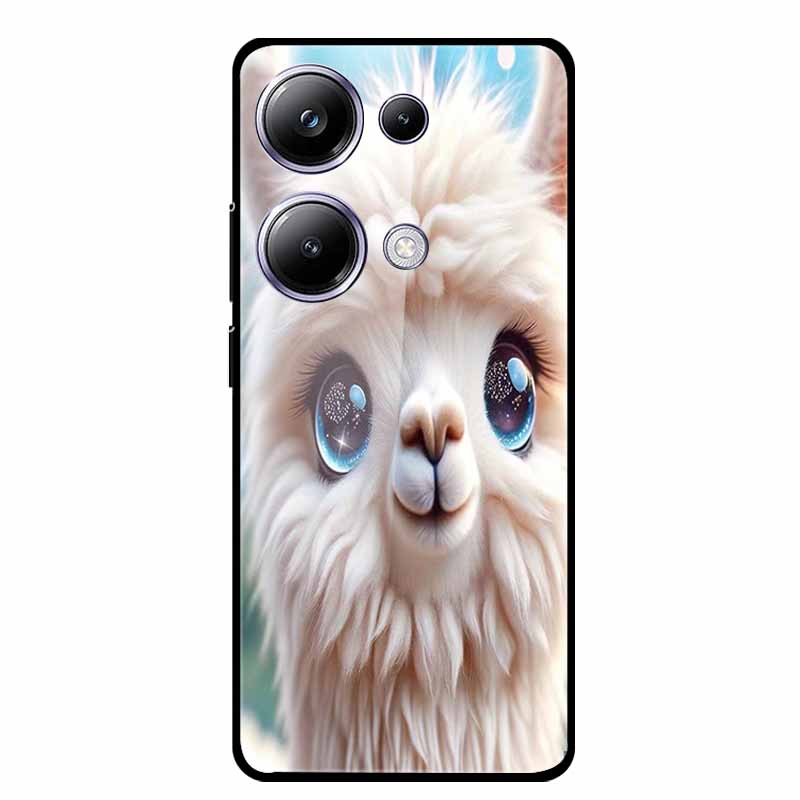 Glass Back Cover For Poco M6 Pro 4G Case M 6 M6Pro Hard Tempered Glass Case For Xiaomi Redmi Note 13 Pro Phone Case Soft Bumper