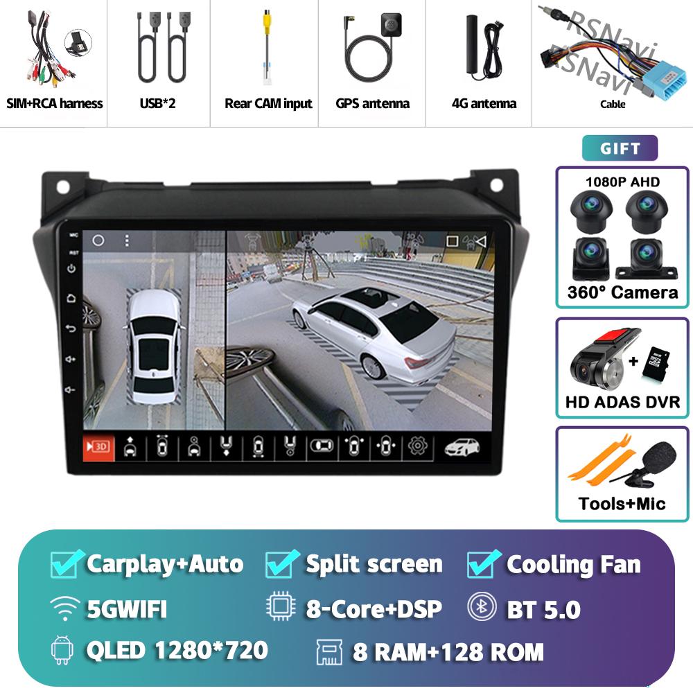 Android 14 Carplay Auto For Suzuki Alto 2009 - 2016 Car Radio Player Multimedia stereo AI Voice 360 Camera Navigation Video 2Din