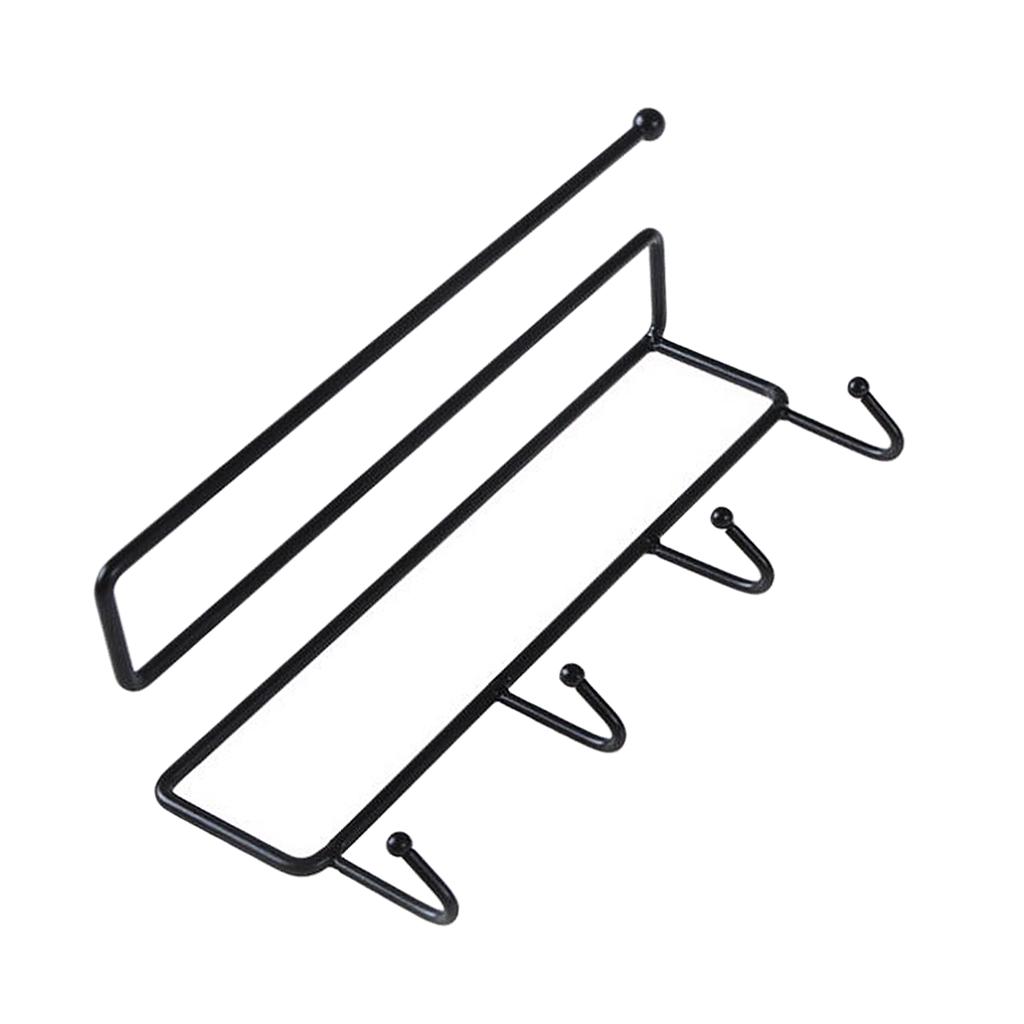 Seamless Sticker Versatile Rack Storage Hanger Hook Holder traceless Black