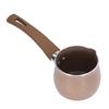 Nonstick Milk Pan 8cm Dia Single Handle Aluminum Alloy Cooking Pot for Coffee Butter ChocolateBrown