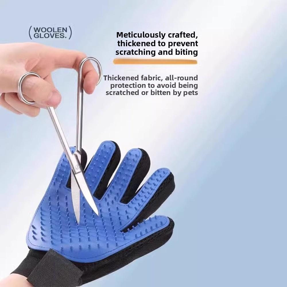 1/2× Pet Cat Grooming Glove Cat Hair Deshedding Brush Gloves Dog Comb for Cats Bath Hair Remover Clean Massage Brush for Animal