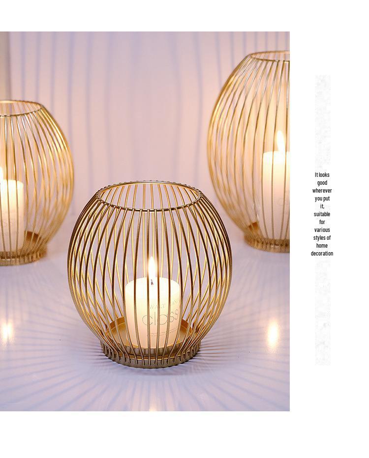 Portacandele in Ferro Stile Europeo - Eleganti Decorazioni per la Casa per Soggiorni, Qualità più Venduta in Stock