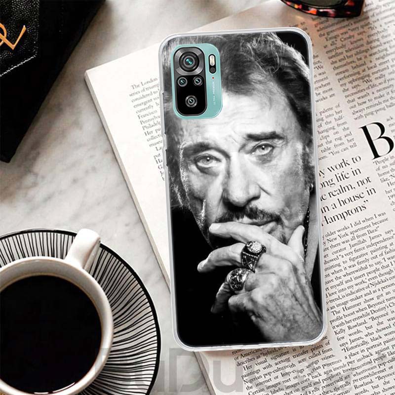 Johnny Hallyday Music Cover For Xiaomi Redmi Note 13 12S 12 11 11S 10S 10 Pro Plus Phone Case 11E 11T 9 9S 8T 8 + Print Coque Re