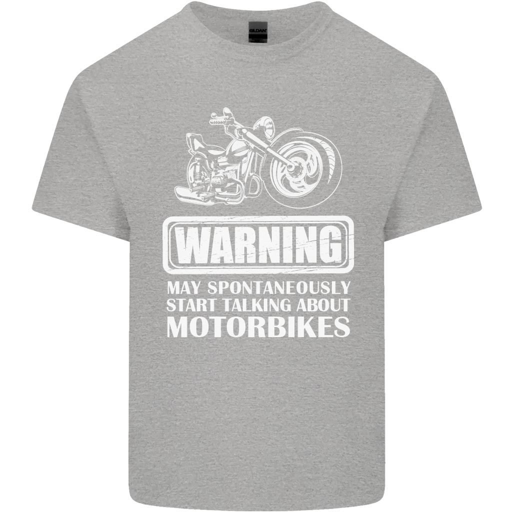 Start Talking About Motorbikes Funny Biker Unisexs Light Cotton TShirt