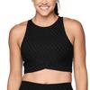 Zumba Wear Sports High Size Z1T000281 Bra, Neck, Jacquard, Fitness, M, Black,