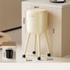 Trash Can with Wheels, Waste Container High Lid, Multifunctional Storage Bin, Paper