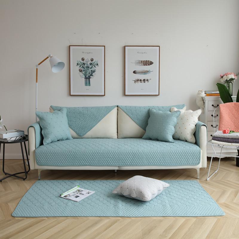 Cotton Lanterns Retro Non-Slip Sofa Cushion Cover, Seat Cushion Universal In All Seasons, Small Lantern Backrest Towel, Pure Cotton Thickened