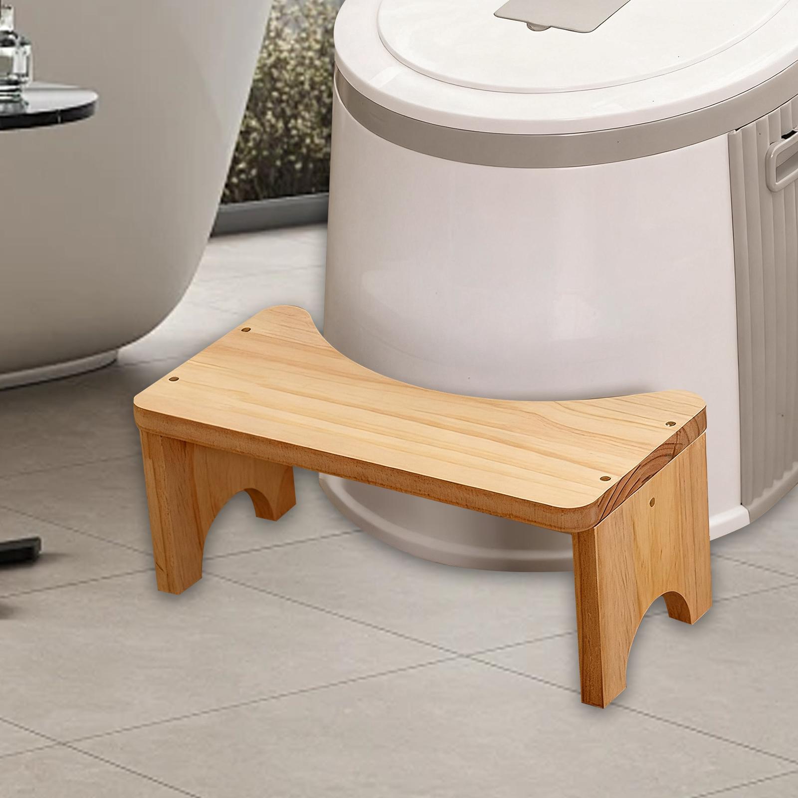 

Wood Toilet Stool,Footrest Multifunctional Toilet Squatting, Bathroom,Step Stool Toilet Potty Stool for Elderly Adults Kids