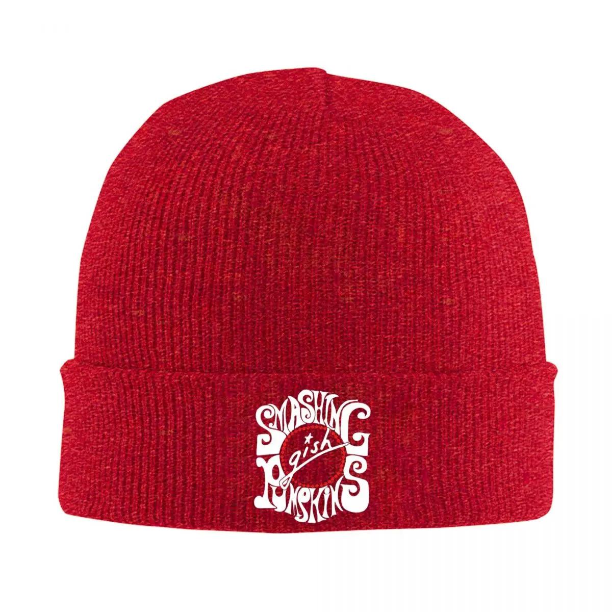 

Smashing Pumpkins Warm Knitted Cap Fashion Bonnet Hat Autumn Winter Outdoor Beanies Hats for Unisex Adult One Size