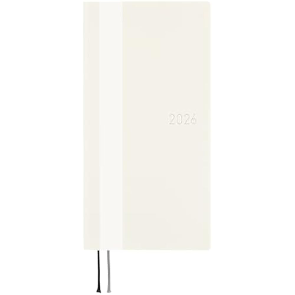 Hobonichi Notebook 2026 Weeks White Line/Ivory Beginning January Weekly Notebook Weekly Left Slim...