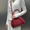 Outono e inverno nova bolsa de paraquedas de lã de cordeiro de mão nicho versátil bolsa de ombro mensageiro feminina bolsa balde de moda para o dia a dia