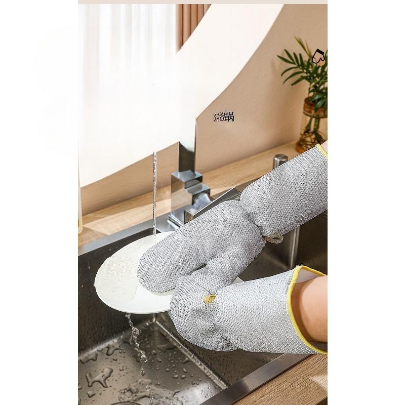 Steel wire gloves, ball washing dishes, degreasing and brushing dishes,multi-functional warmth and durability,housework cleaning