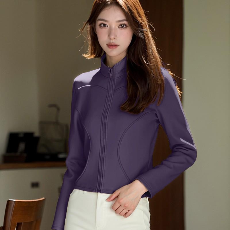 Women s Slim Fit Velvet-Lined Winter Pilates Yoga Jacket S