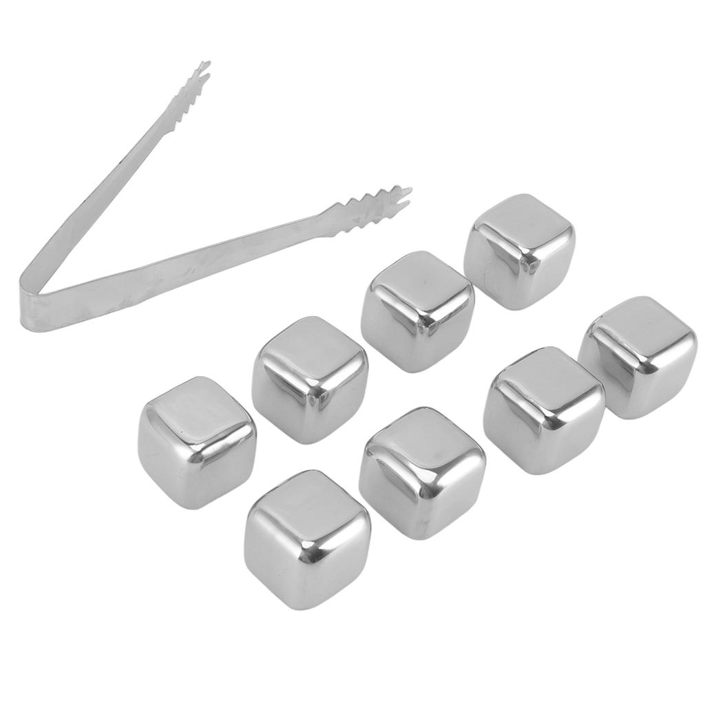 Metal Whiskey Ice Cubes Food Grade 304 Stainless Steel Safe Nontoxic Widely Used Whiskey Stones for