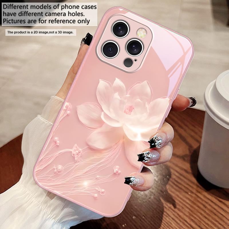 Misty and Gentle Flowers For iPhone 17 Air 16 E 15 14 13 Plus 12 Mini 11 17 Pro Max XR Xs Max 16E 7 8 Tempered Glass Phone Case