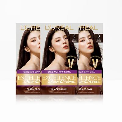 [Set of 3] Excellence Duo Cream Hair Dye