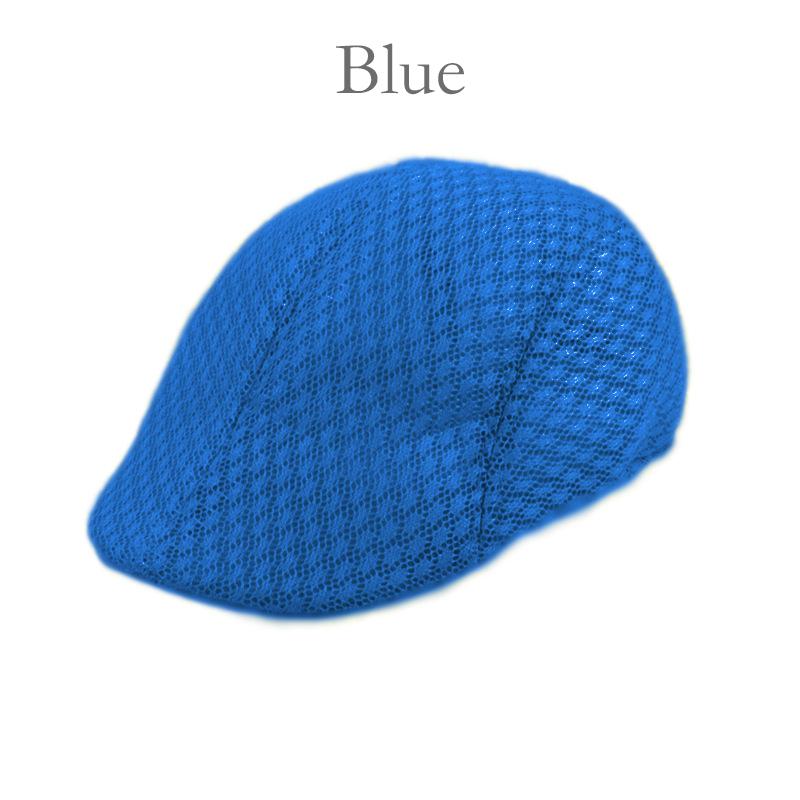 Breathable Summer Sun Hat Solid Color Hollow Duck Tongue Hat Mesh Beret Peaked Cap