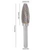 Double Cut Burr Rotary File Tree Shape Carbide Rotary Burr Tree Shape Burr  Chassis Metal Polishing