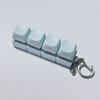 4 Keys Fidget Keychain Key Button Pinch Toy Funny Clicker Toy Pendant  for Adult&Kids
