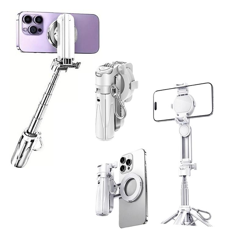 

Магнитные палки для селфи для смартфона Мини телескопический штатив 3 в 1 Подставка для телефона для видеоблога Прямая трансляция Палка для автоспуска