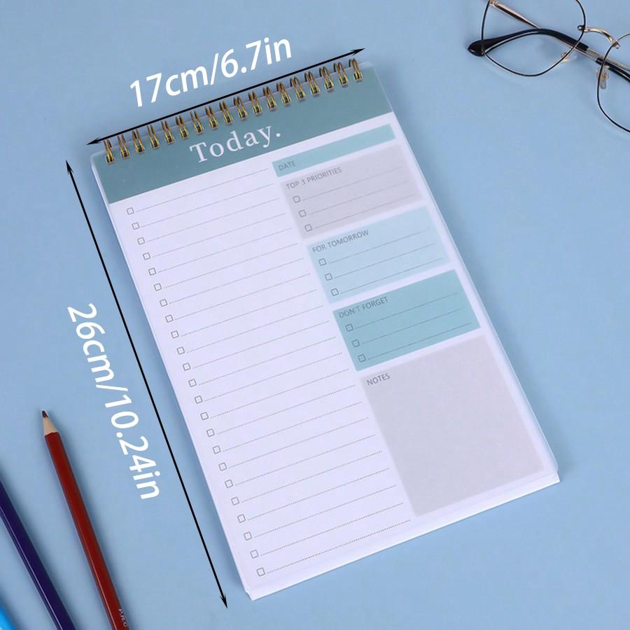 

52-страничный недатированный блокнот для списка дел — отрывной планировщик задач премиум-класса для работы, дома и школы, ежедневник, ориентированный на достижение целей dark green