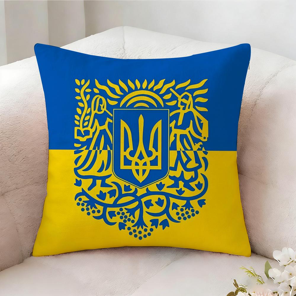 Ukraines Flag Pillow Case Pillowcase Doublesided Printed Sofa Cushion Bedroom Headboard Pillow