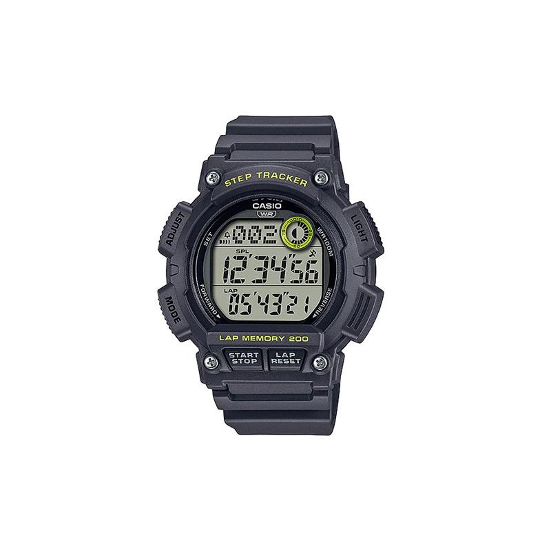 

Casio DIGITAL Series-Disc Multifunctional Pedometer LED Light 1/100 Stopwatch Alarm Countdown Timer Quartz Movement Resin Strap Japanese WS-2100H-8AV серый