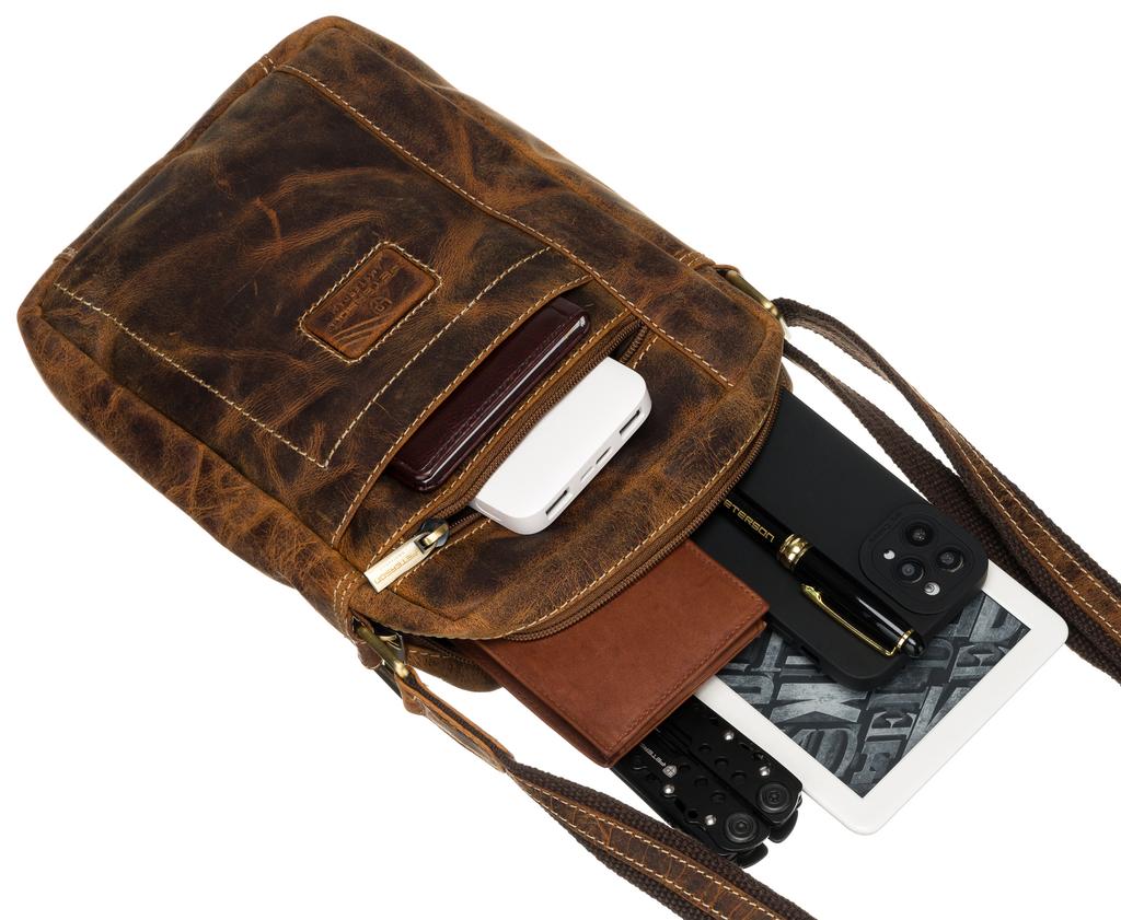 PTN 8022-TMH-5924 Tan Leather Bag
