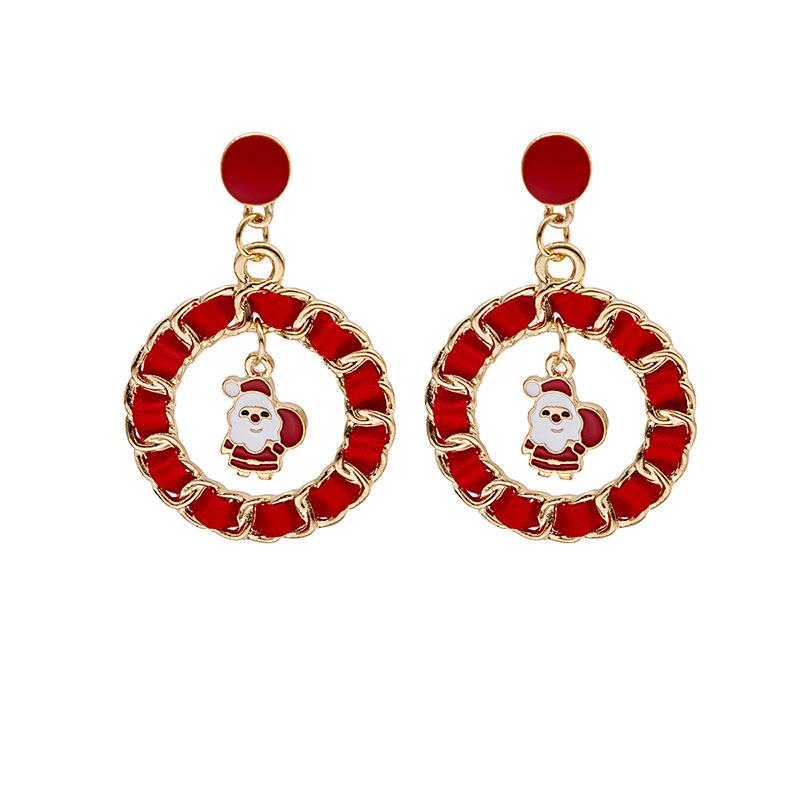 Christmas Earrings, New Christmas Tree, Old Man'S Circle, Pendant, Earrings, Women'S Christmas Set.