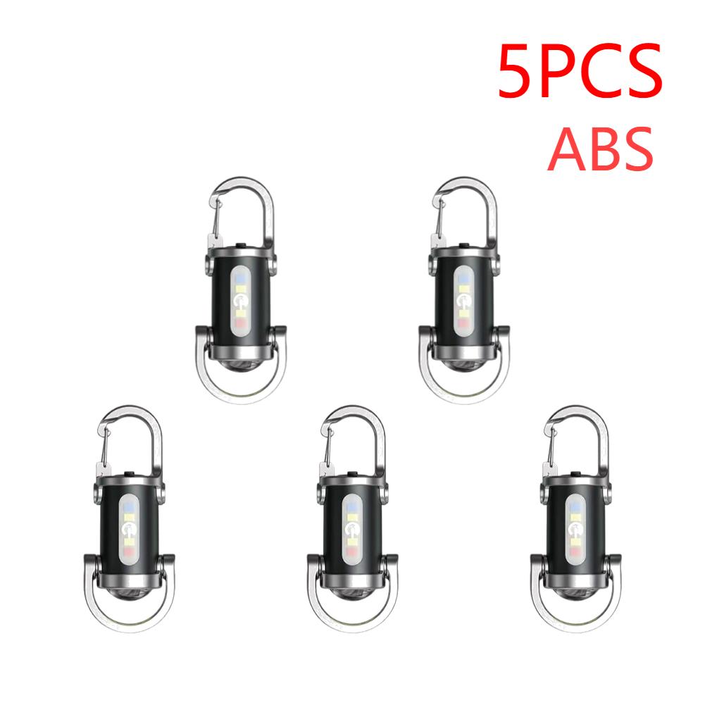 Rechargeable Keychain Flashlights 800 Lumens COB LED Work Light 7 Modes Emergency Keychain Light for Walking Hiking Emergency