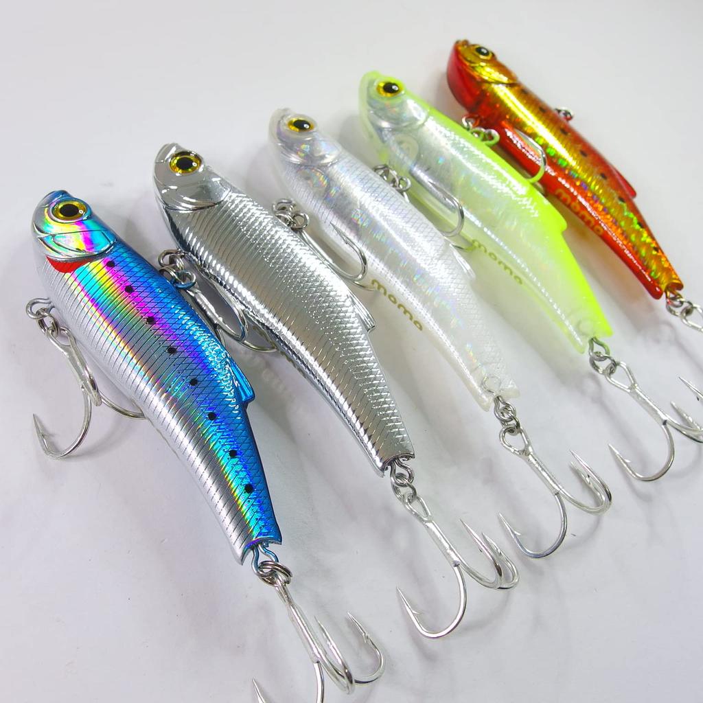 Momo Lure Knife Edge Vibe 70ES 55ES Sea Bass Vibration High Performance for Small Bluefish and Cherry Salmon Assortment Lure, (70mm - 03)