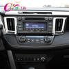 Dla Toyota RAV4 2013 2014 2015 2016 2017 2018 ABS Chrome deska rozdzielcza przedni nawiew klimatyzacji pokrywa wylotu wykończenia dekoracyjne formowanie