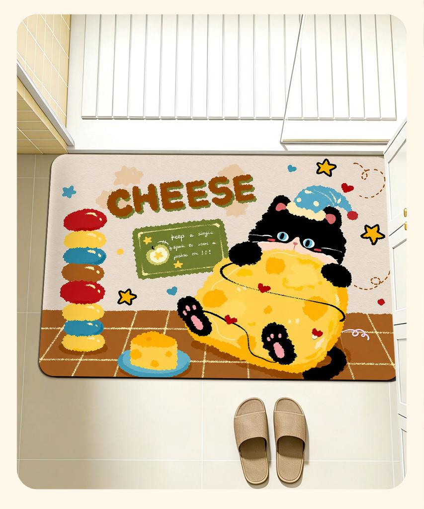 Kitten soft diatom mud non-slip absorbent floor mat toilet door toilet quick drying mat bathroom toilet carpet