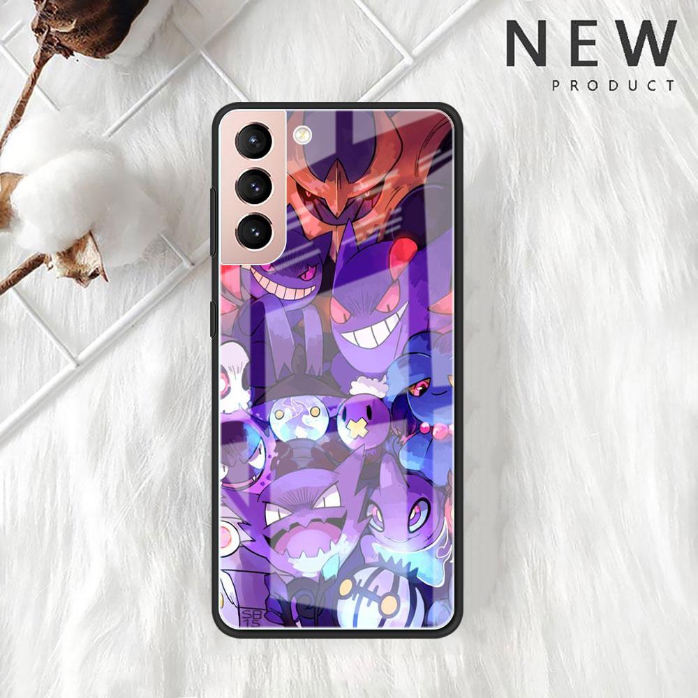 

Стеклянный чехол для Samsung Galaxy S22 S20 FE S21 Plus, чехол для телефона S10 5G S9 Note 20 Ultra 10 Lite Shell Funny Pokemon Gengar Samsung S22 5G