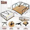 Flat Napkin Holder Metal Iron Serviette Holder Napkin Stand with Wooden Base for Home Kitchen Countertop Decor New