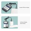 4 Slots LCD Display AA AAA Battery Charger Independent Slot Fast Charger USB Input for 1.2V Ni-MH/Ni-CD Rechargeable Batteries