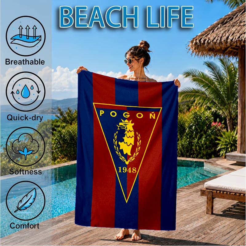 Pogoń Football Crest Beach Towel, Quick-drying, Easy to Care for, Suitable for Both Fitness and Beach Vacations,Sports Essential