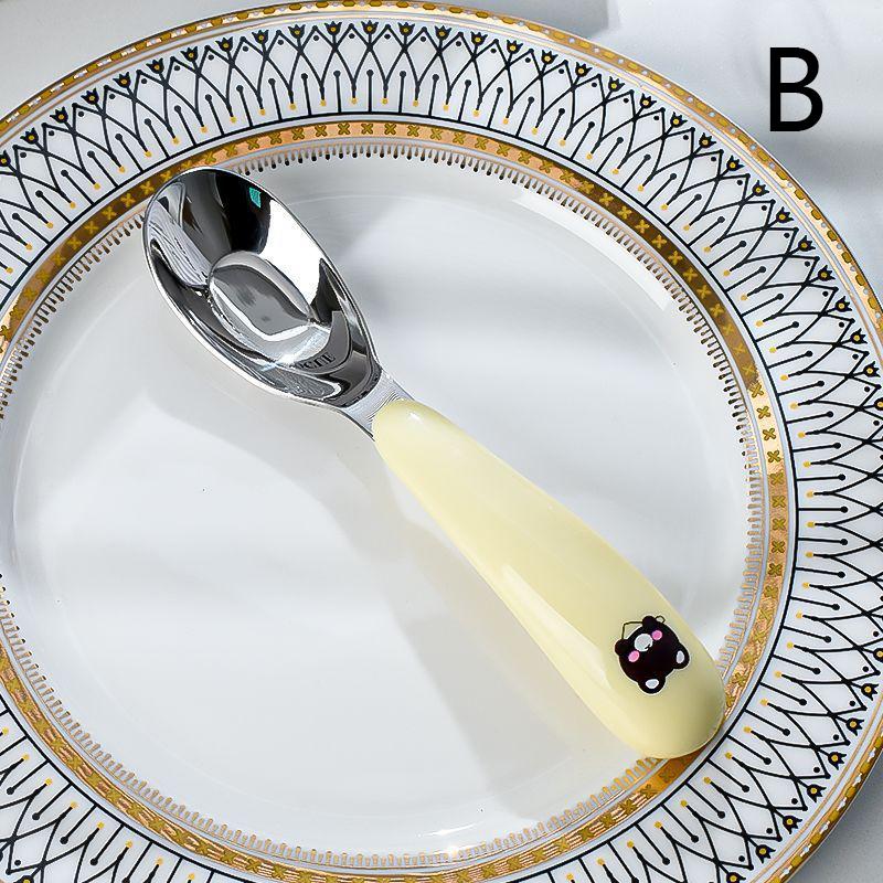 Ingot Head Soup Spoon Stainless Steel Tableware Teaspoons Home Children'S Tablespoons Ice Cream Shovel Kitchen Utensils