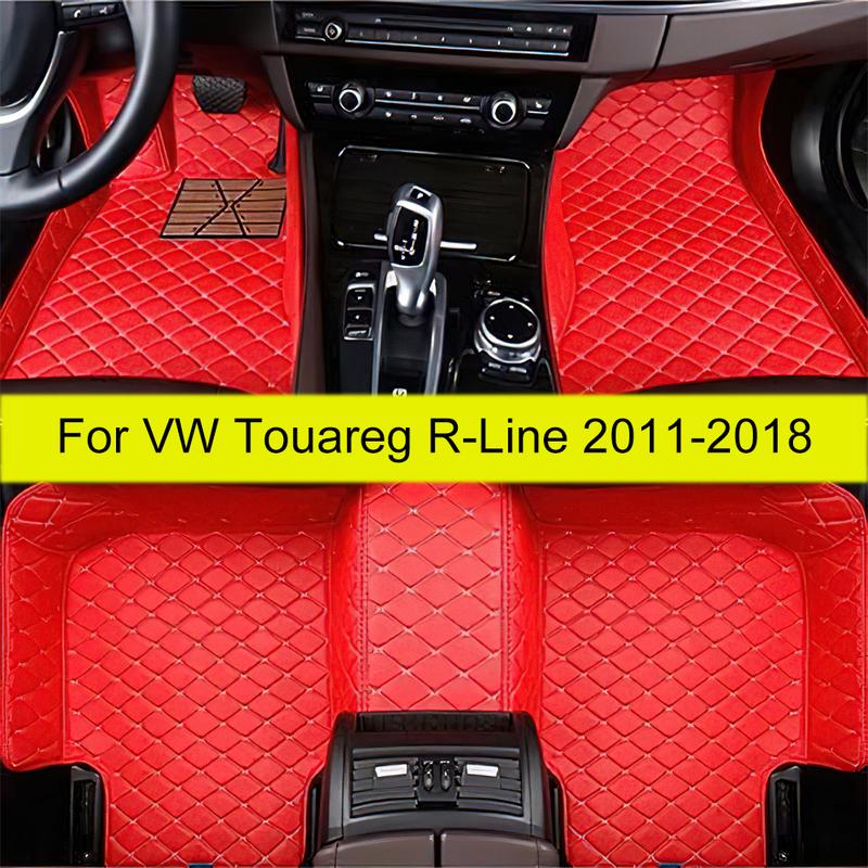 Car Floor Mats For VW Volkswagen Touareg R-Line 2011 12 13 14 2015 2016 2017 2018  Auto Foot Pads Interior Accessories