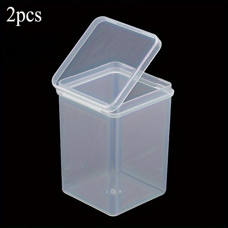 

2pcs Clear Makeup Cotton Pad Organizer Box with Lid for Bathroom Vanity Countertop Holds Cotton Rounds Swabs Small Beauty Tools 2pcs чистый